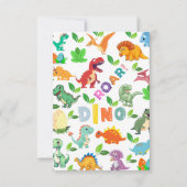 Carte De Remerciements Mignonnes sortes de Dinosaures sans joint (Devant)