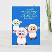 Carte De Remerciements Mignons agneaux Enseignant du dimanche École du di (Devant)