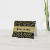 Carte De Remerciements Milestone 65 Random Number Pattern Black/Gold (Devant)
