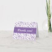 Carte De Remerciements Milestone 75 Random Number Pattern Purple/White (Devant)