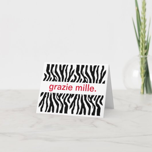 Carte De Remerciements Mille remerciements (Devant)