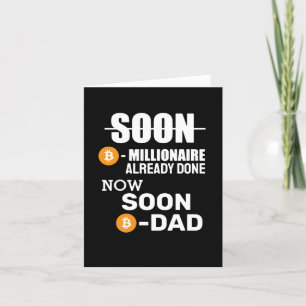 Carte De Remerciements Millionaire-Bitcoin fait, maintenant je serai papa