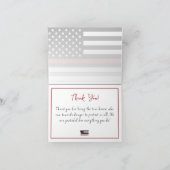 Carte De Remerciements Mince Red Line USA Drapeau Firefighter Appréciatio (Intérieur)