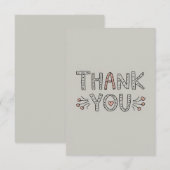 Carte De Remerciements Mini (Devant / Derrière)