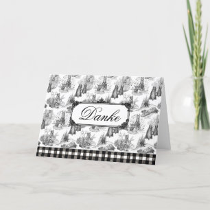 Carte De Remerciements MINI SCHNAUZER Terrier Toile noire avec personnali