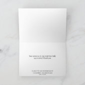 Carte de remerciements minialiste moderne (Intérieur)
