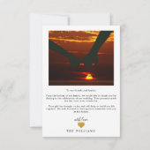 Carte De Remerciements Miniature Simple Script pour jeunes mariés Photo M (Dos)