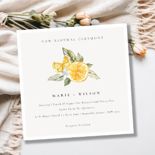 Carte De Remerciements Minimal Chic Lemon Boho Fauna Vow Renouvellement I