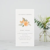 Carte De Remerciements Minimal Chic Orange Boho Fauna Vow Renouvellement (Debout devant)