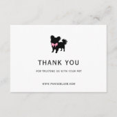 Carte De Remerciements Minimal Pet Silhouette Dog Grooming QR Code (Devant)