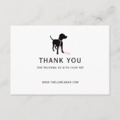 Carte De Remerciements Minimal Pet Silhouette Dog Walking QR Code (Devant)