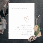 Carte De Remerciements Minimal Simple Blush Pink Heart Enregistrer La Car<br><div class="desc">If you need any further customization please feel free to message me on yellowfebstudio@gmail.com</div>