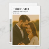 Carte de remerciements minimale simple (Devant / Derrière)