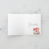 Carte De Remerciements Minimalisme avec un Mariage de chats (Intérieur)
