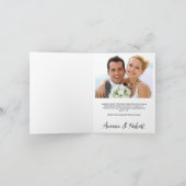 Carte De Remerciements Minimalist Beach Azure Blue Wedding Photo (Intérieur)