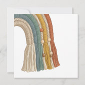 Carte De Remerciements Minimalist Boho Macramé Rainbow (Dos)