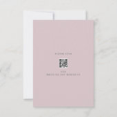 Carte De Remerciements Minimalist Botanical Wedding Dusky Rose (Dos)