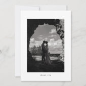 Carte De Remerciements Minimalist Classic Formal Wedding Photo (Devant)
