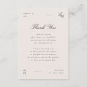 Carte De Remerciements Minimalist Editorial Photo Wedding (Devant)