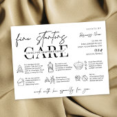 Carte De Remerciements Minimalist Fire Starters Warning Instructions Card