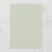 Carte De Remerciements Minimalist handdrawn leaves green script wedding (Dos)