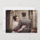 Carte De Remerciements Minimalist Love & Thanks Whimsical Script Wedding (Devant)