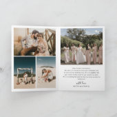 Carte De Remerciements Minimalist modern 5 photo wedding (Intérieur)