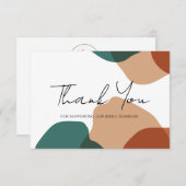 Carte De Remerciements Minimalist Patel Abstract Thank You (Devant / Derrière)