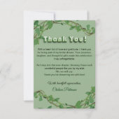 Carte De Remerciements Minimalist Sage Greenery Classic Bridal Shower (Devant)