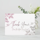 Carte de remerciements minimaliste (Debout devant)