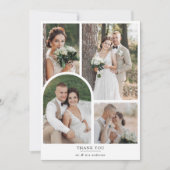 Carte De Remerciements Minimaliste 5 Mariage d'arche photo (Devant)