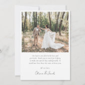 Carte De Remerciements Minimaliste 5 Mariage d'arche photo (Dos)