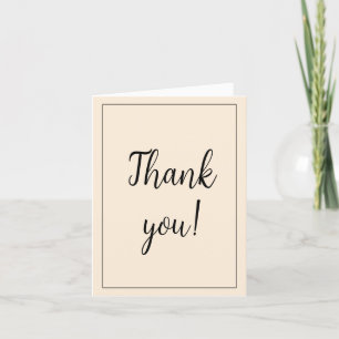 Carte De Remerciements Minimaliste blanc antique