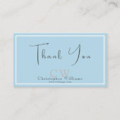 Carte de remerciements minimaliste bleu profession (Devant)