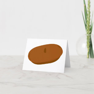 Carte De Remerciements Minimaliste Brown Beret Casquette français