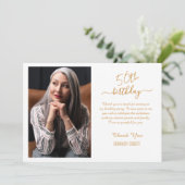 Carte de remerciements minimaliste d'anniversaire (Debout devant)