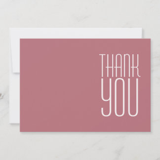 Carte De Remerciements Minimaliste d'or Rose professionnel moderne
