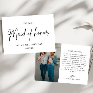 Carte De Remerciements Minimaliste Élégant Pour Le Jour De Mon Mariage En