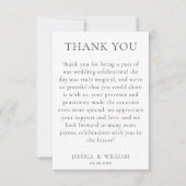 Carte de remerciements Minimaliste Et Élégant (Devant)