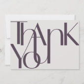 Carte de remerciements minimaliste Gras (Devant)
