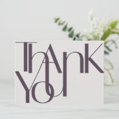 Carte de remerciements minimaliste Gras (Debout devant)