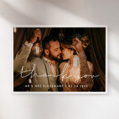 Carte de remerciements minimaliste manuscrit maria