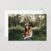 Carte De Remerciements Minimaliste moderne (Devant / Derrière)