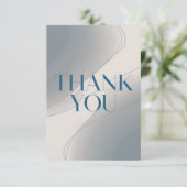 Carte De Remerciements Minimaliste moderne (Debout devant)