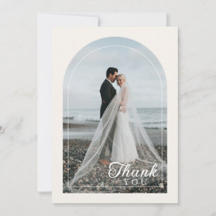 Carte De Remerciements Minimaliste moderne 1 photo Thank You Remerciement