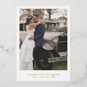 Carte de remerciements minimaliste moderne Mariage