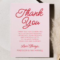 minimaliste moderne rose et Mariage rouge