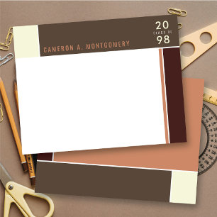 Carte De Remerciements Minimaliste Mondrian Moderne Blocs de Couleurs Dip