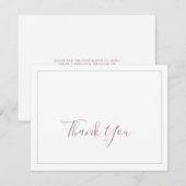 Carte de remerciements minimaliste Rose Gold (Devant / Derrière)