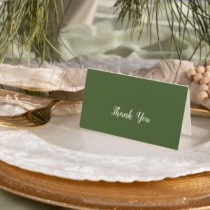 Carte De Remerciements Minimaliste simple Mariage de taille foncée